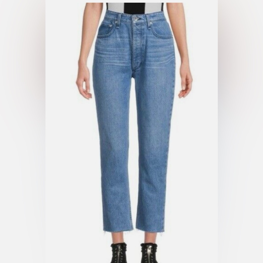 RAG & BONE NINA HIGH RISE
ANKLE CIGARETTE JEANS IN BLUE